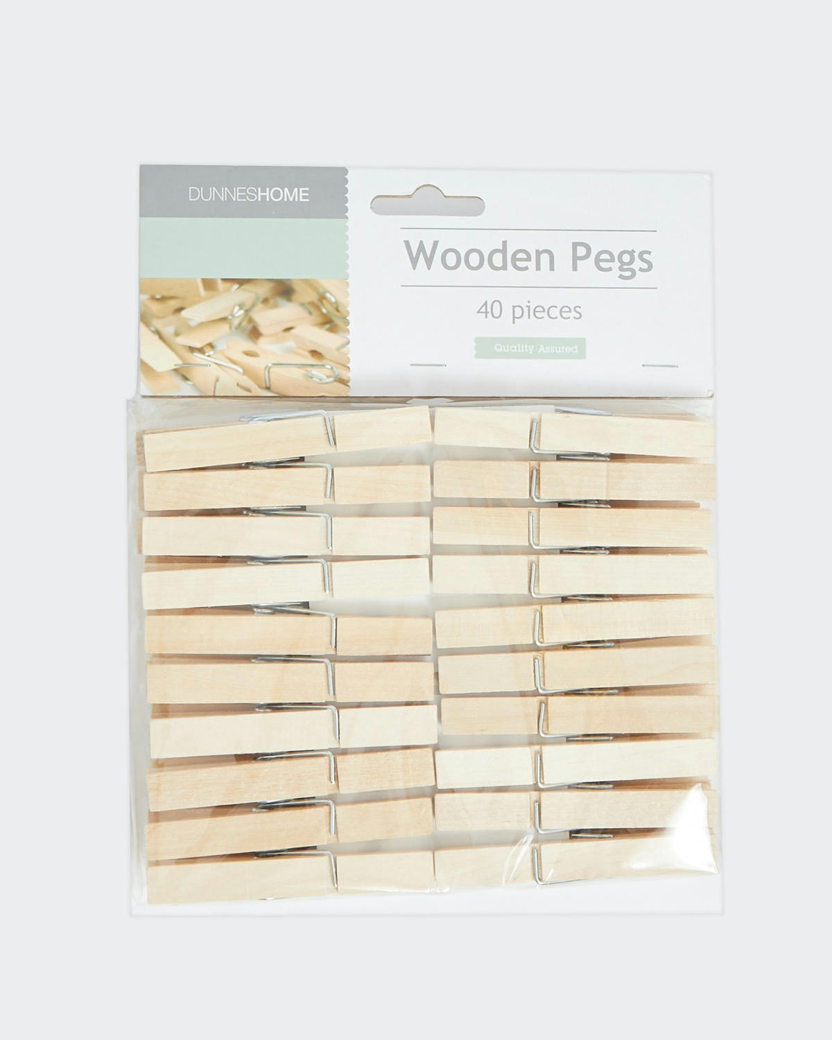 Wooden Pegs - Set Of 40