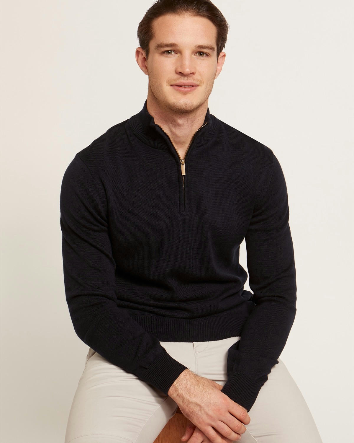Cotton 1/4 Zip Jumper