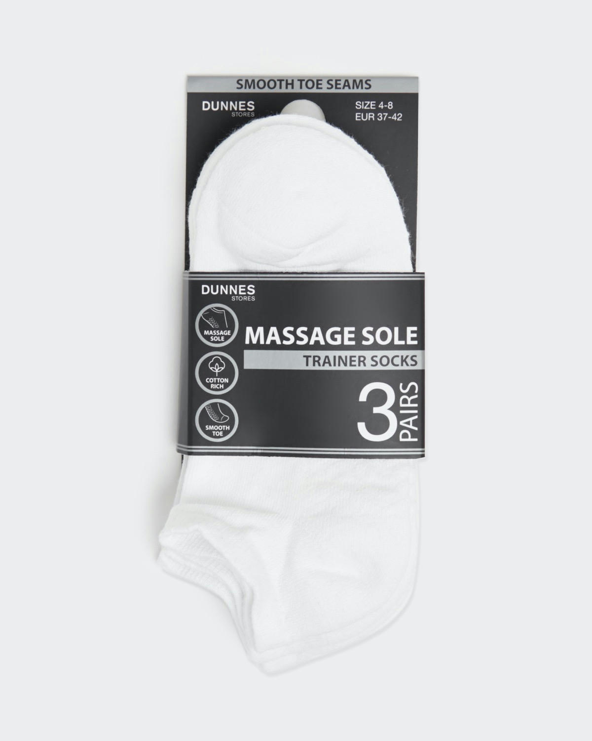Massage Sole Trainer Socks - Pack Of 3