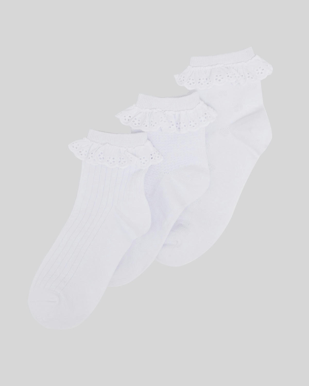 Girls Ruffle Socks - Pack Of 3