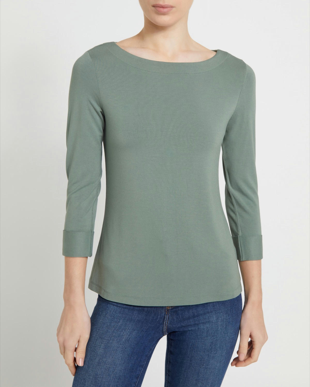 Solid Boatneck Top