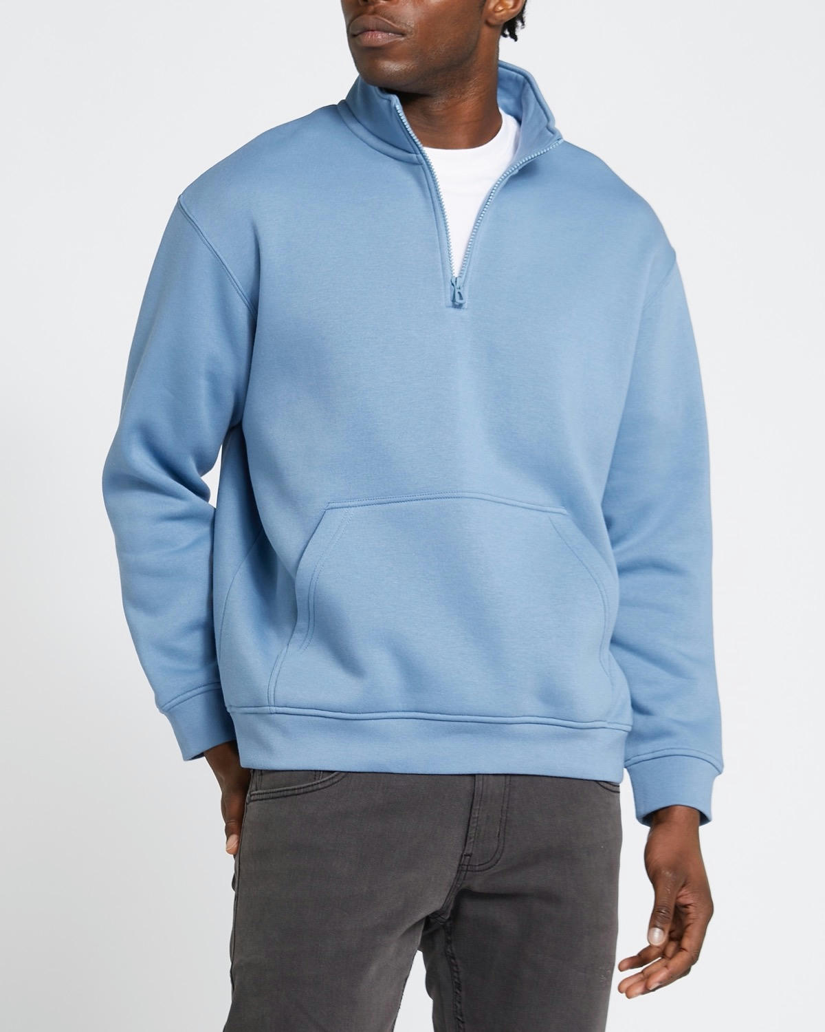Relaxed Fit Half Zip Sweatshirt