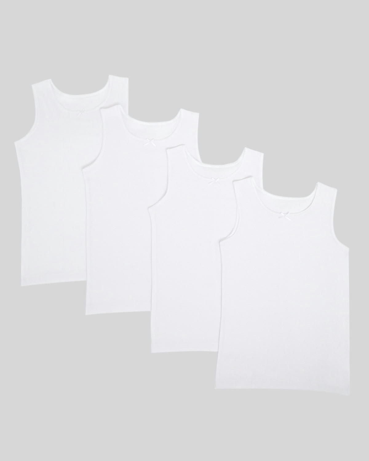 Pure Cotton Rib Vest (Pack Of 4)