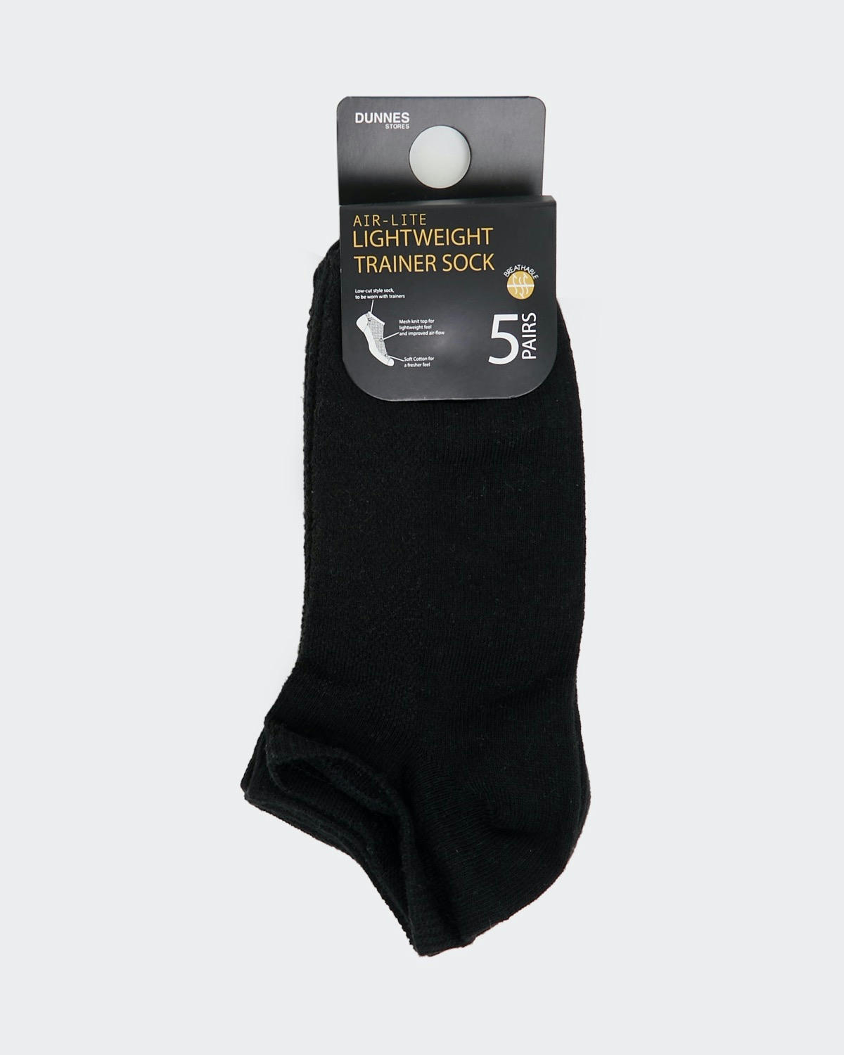 Breathable Trainer Socks - Pack Of 5