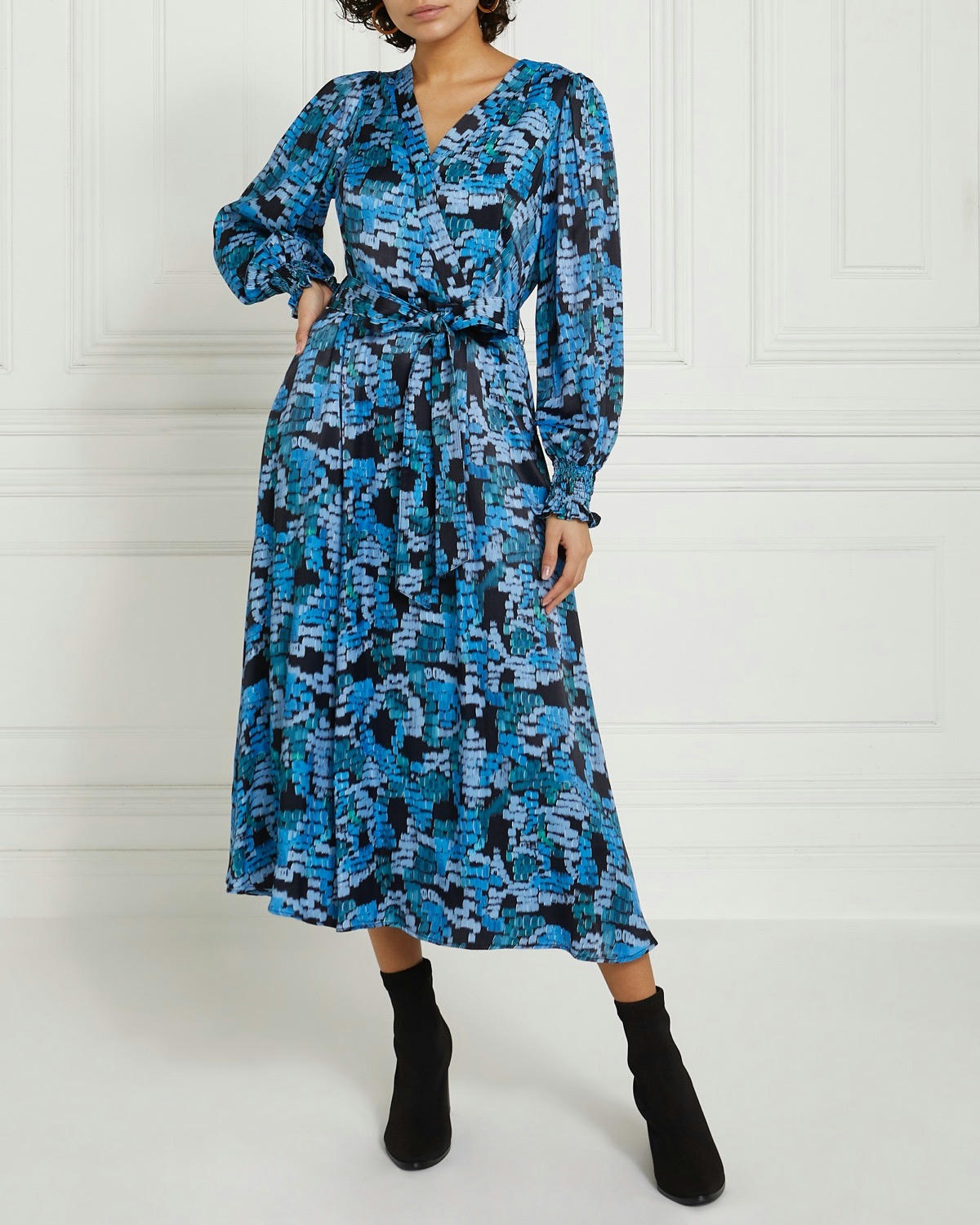 Gallery Astrid Wrap Midi Dress
