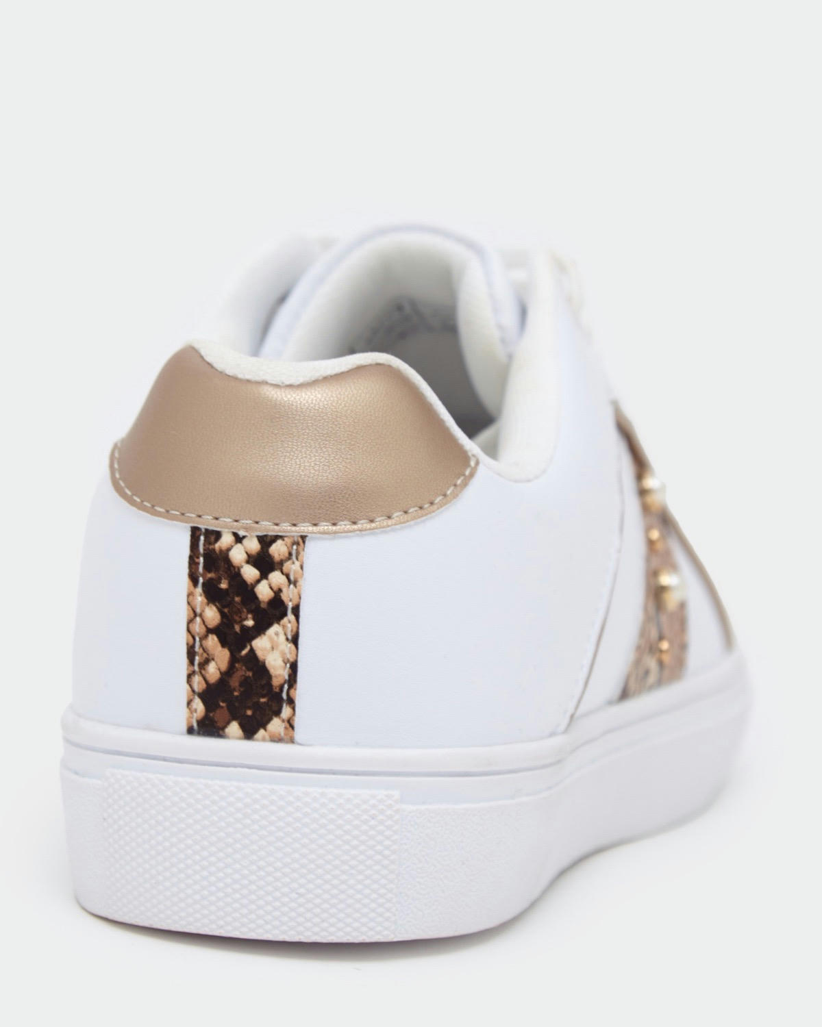 Lace Up Animal Panel Casual Shoes