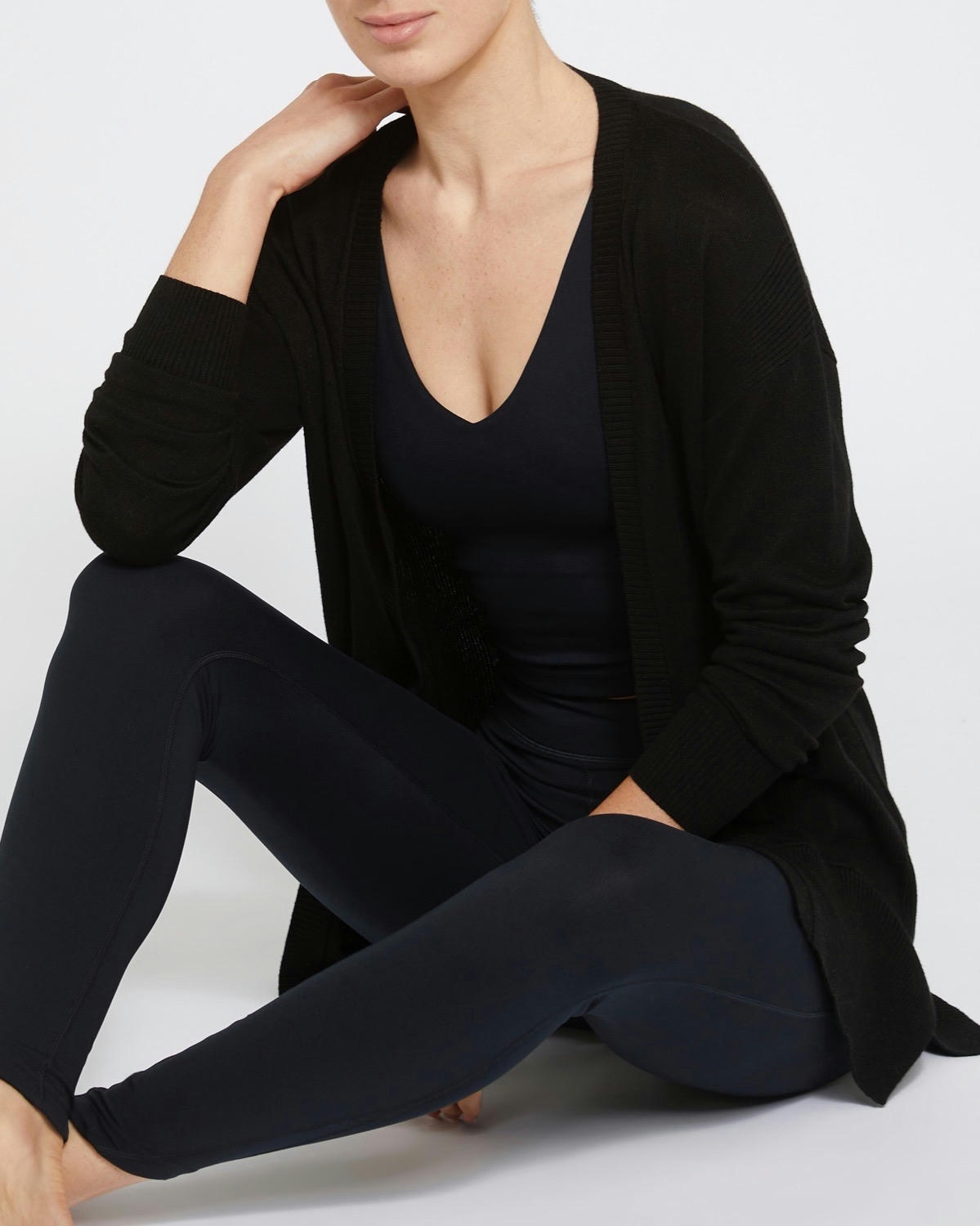 Pocket Fine Knit Longline Cardigan