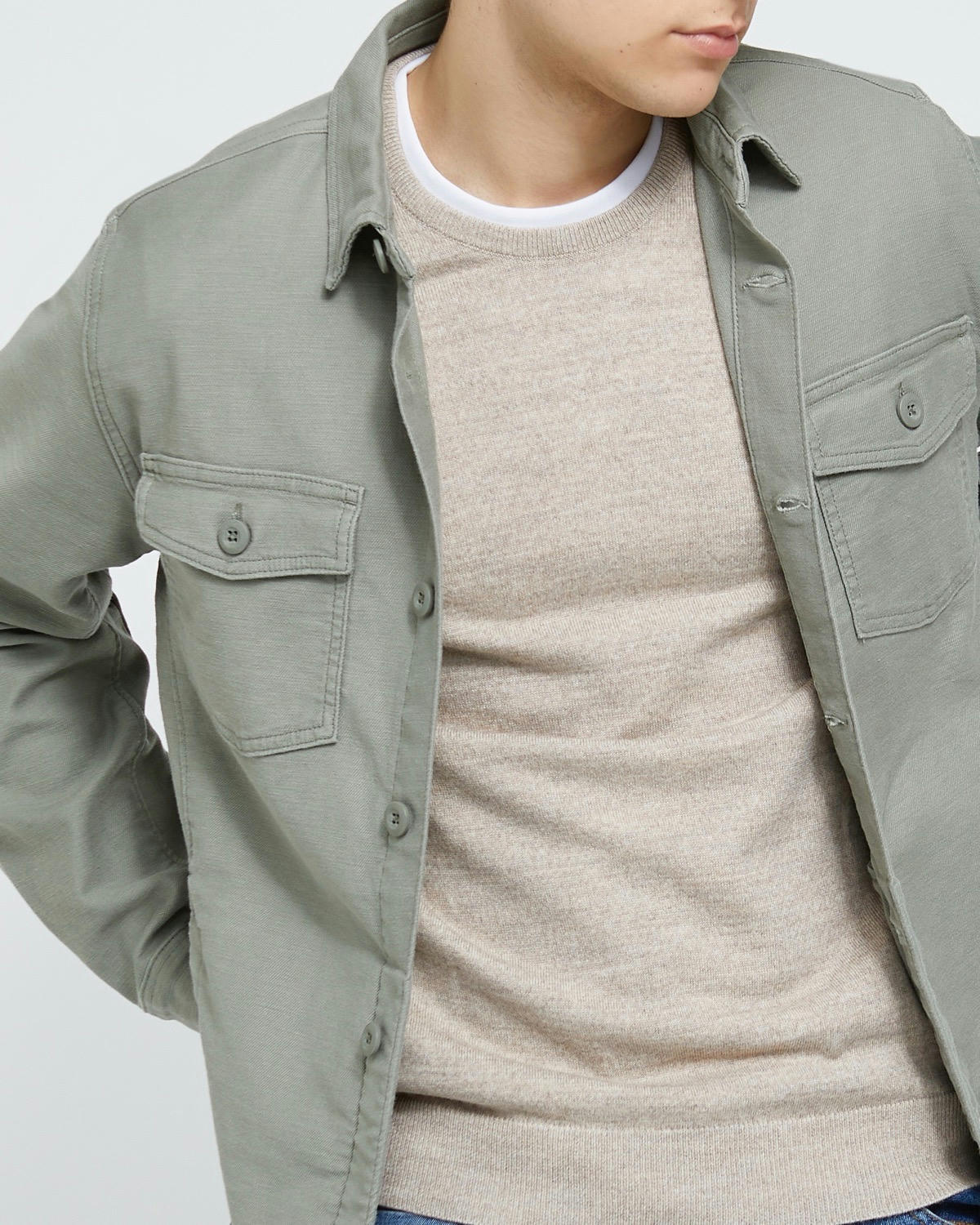 Cotton-Blend Overshirt