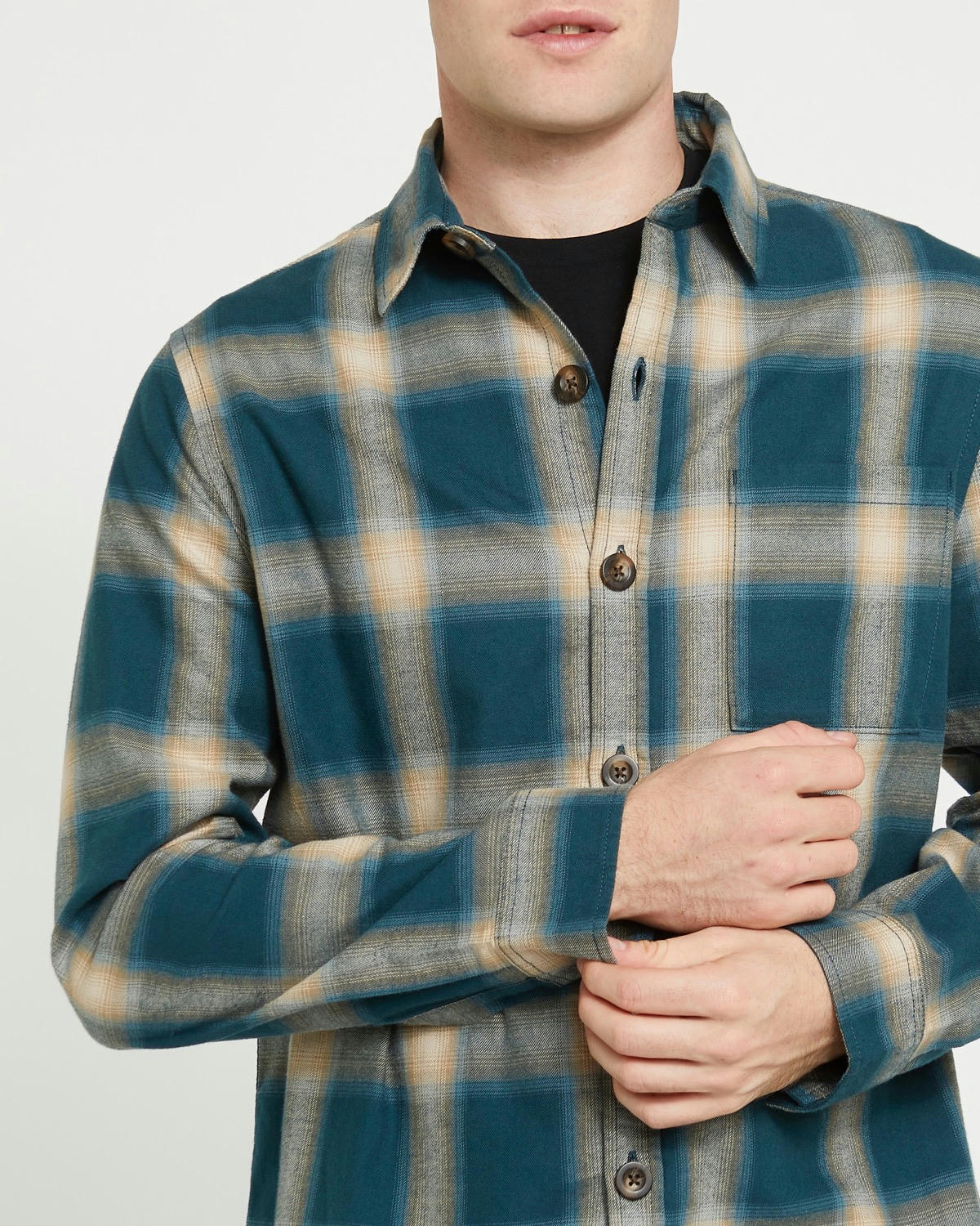 Pure Cotton Check Flannel Shirt