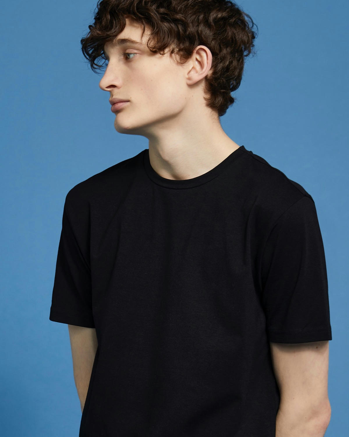 Paul Galvin Short-Sleeved Dipped Hem Stretch T-Shirt