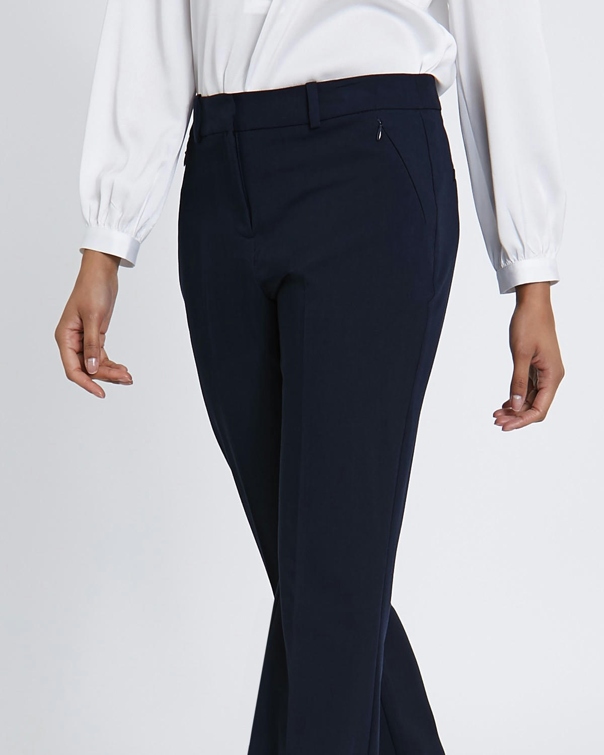 Zip Bootcut Trousers