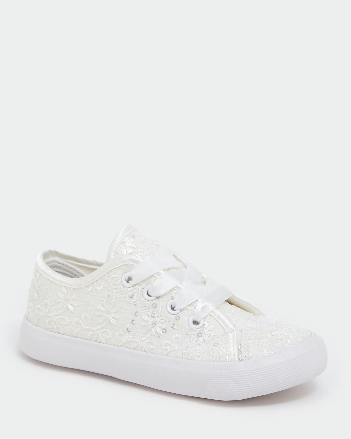 Occasion Canvas Lace-Up Shoes (Size 8-3)