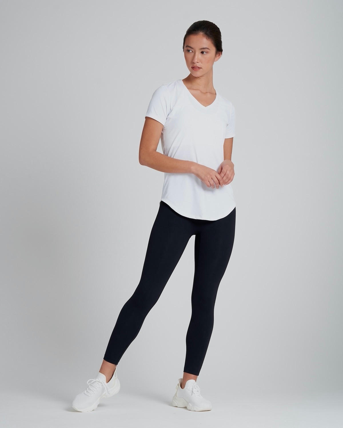 Powercut Soft Feel Longline V-Neck T-Shirt