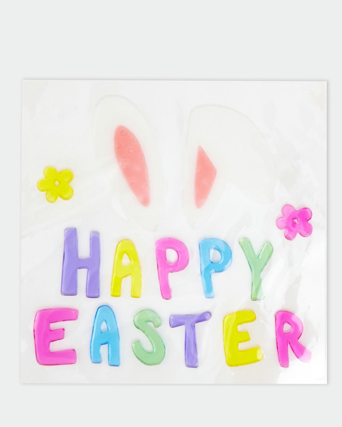Happy Easter Bunny Ear Gel Stickers