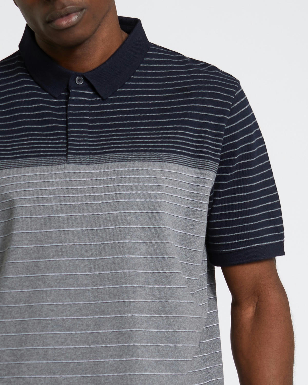 Regular Fit Engineered Stripe Polo Shirt