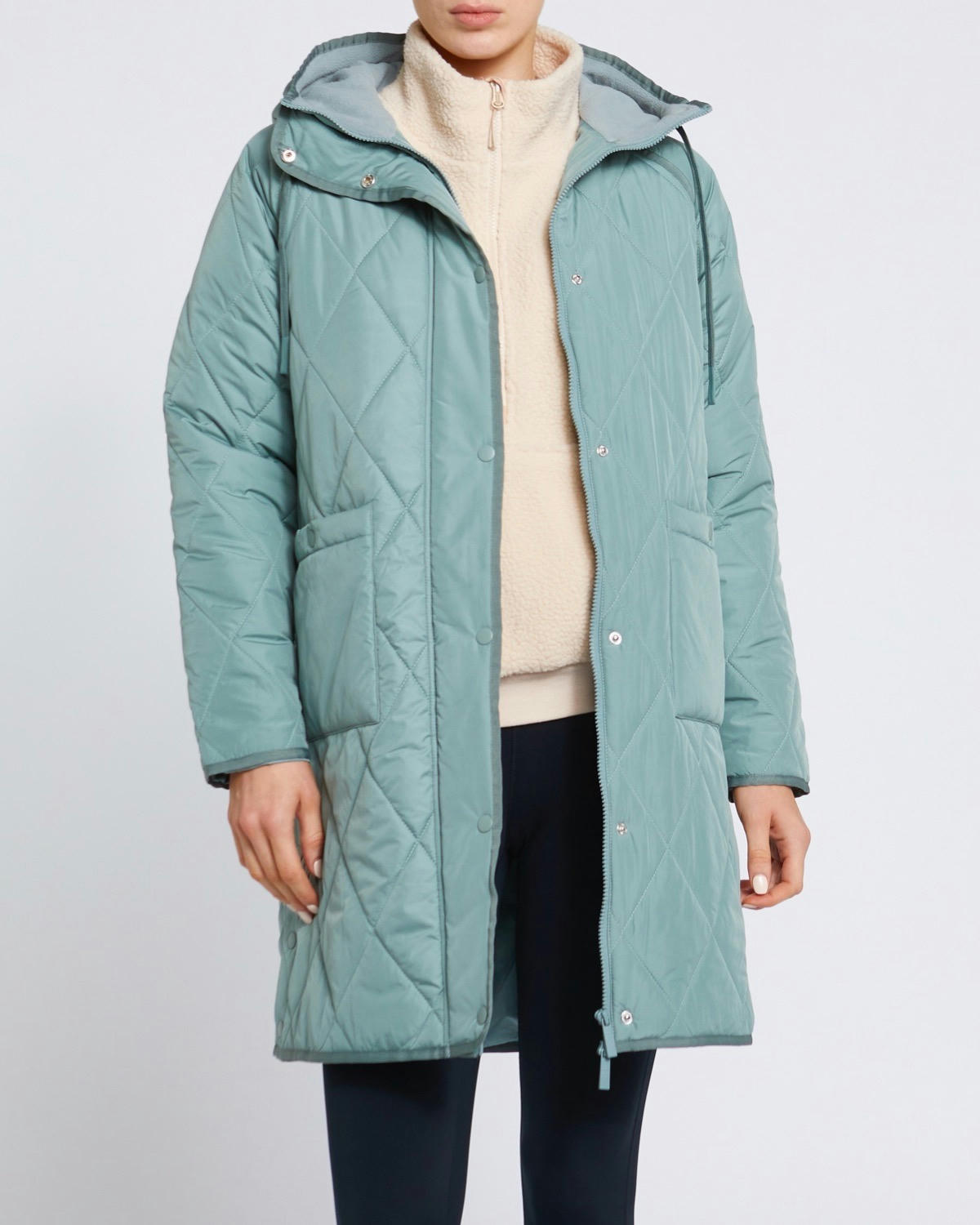 Quilted Fleece Lined Coat