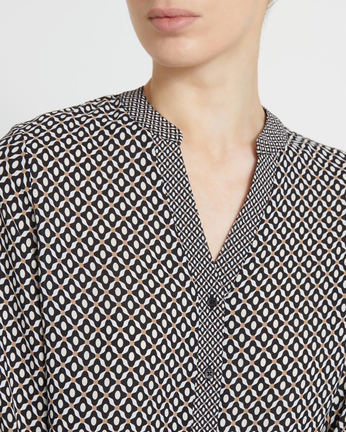Geometric Print Blouse