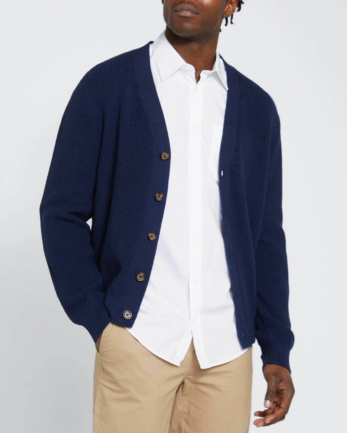 Cotton Ribbed Cardigan