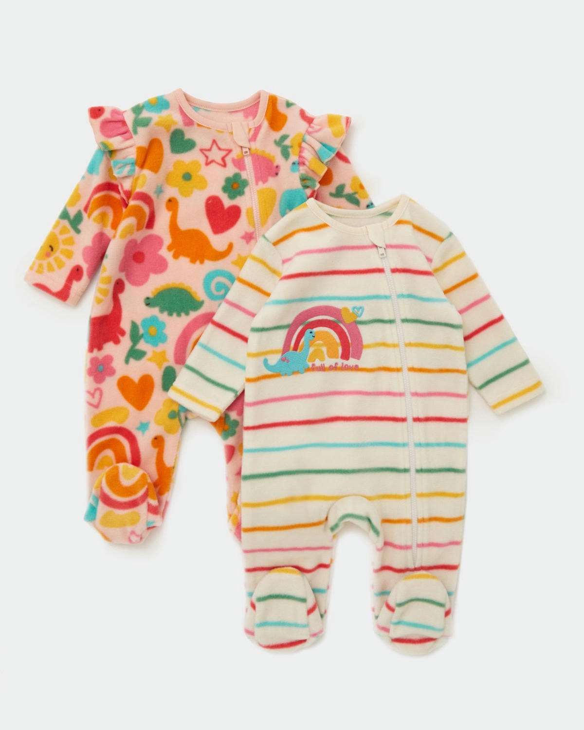 Fleece Sleepsuits - Pack Of 2 (0 months-23 months)
