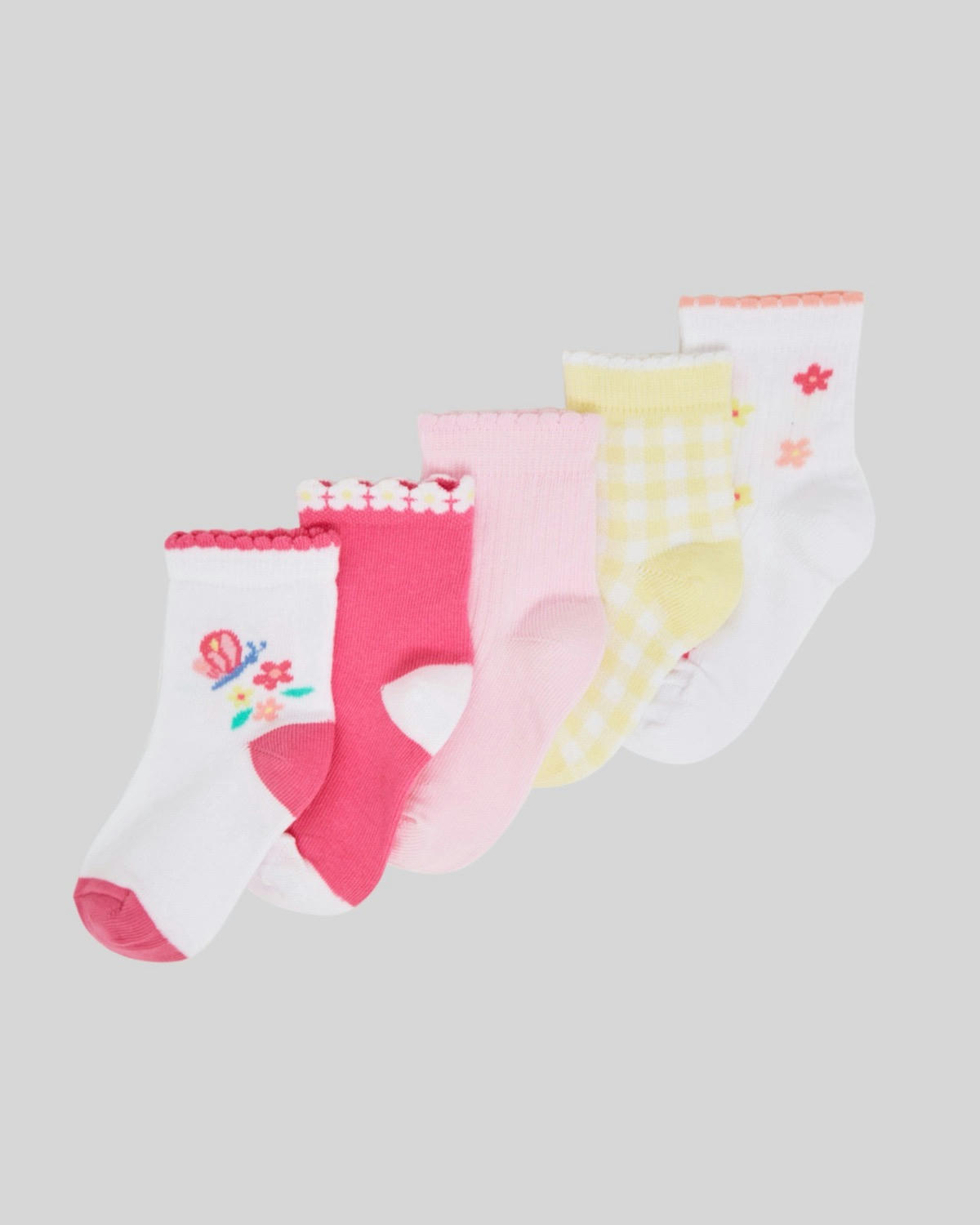 Baby Girls Design Socks - Pack Of 5