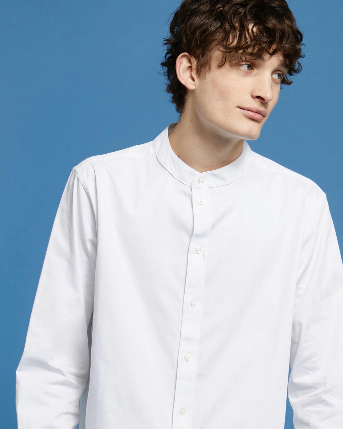 Paul Galvin Oxford Herringbone Grandad Shirt