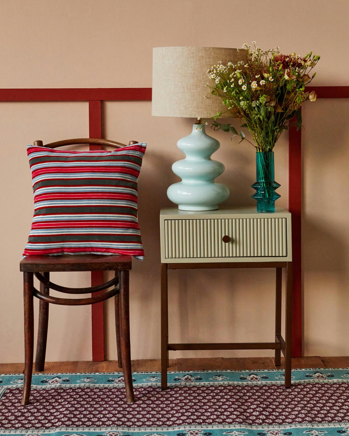 Carolyn Donnelly Eclectic Tiered Ceramic Lamp