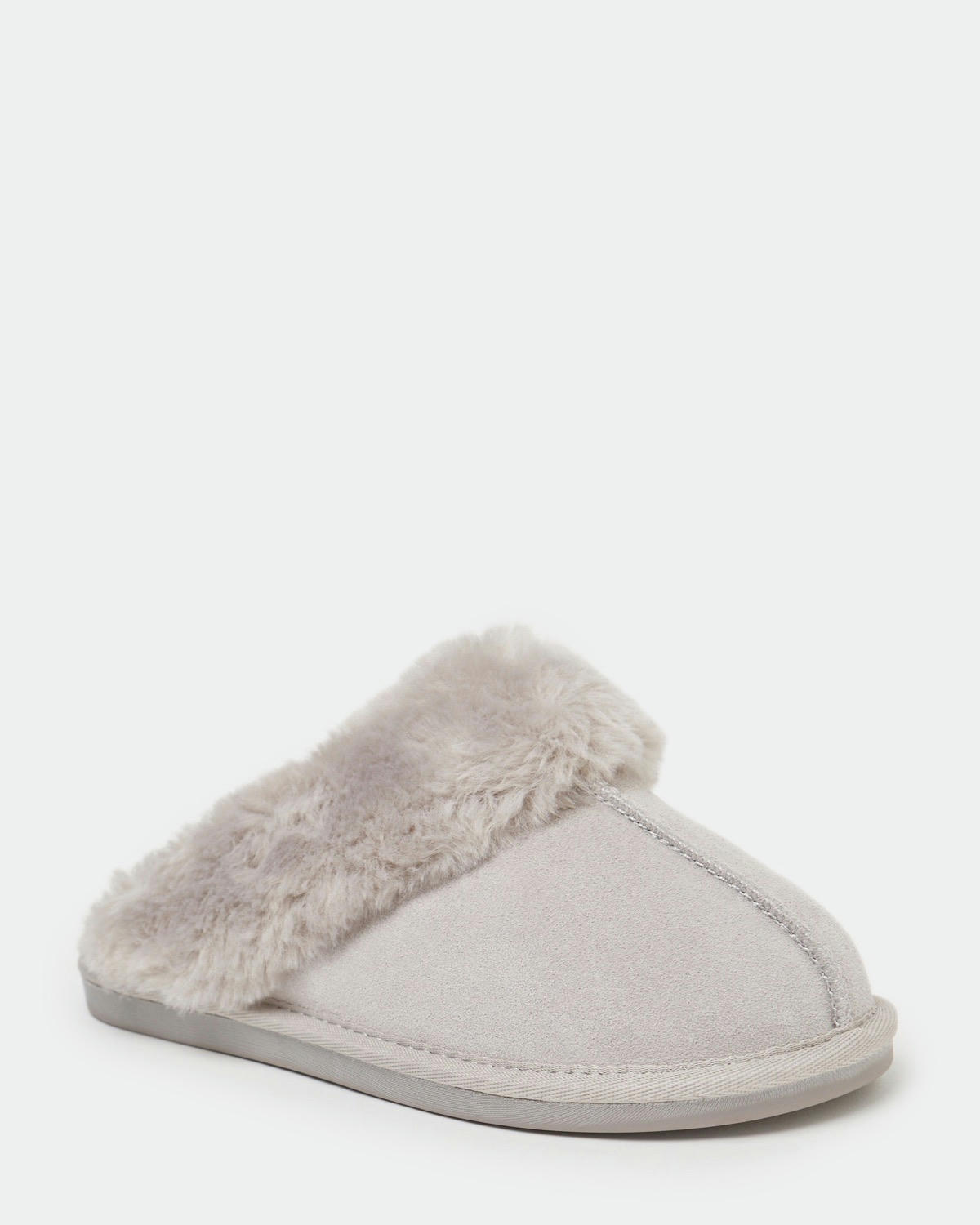 Suede Mule Slippers
