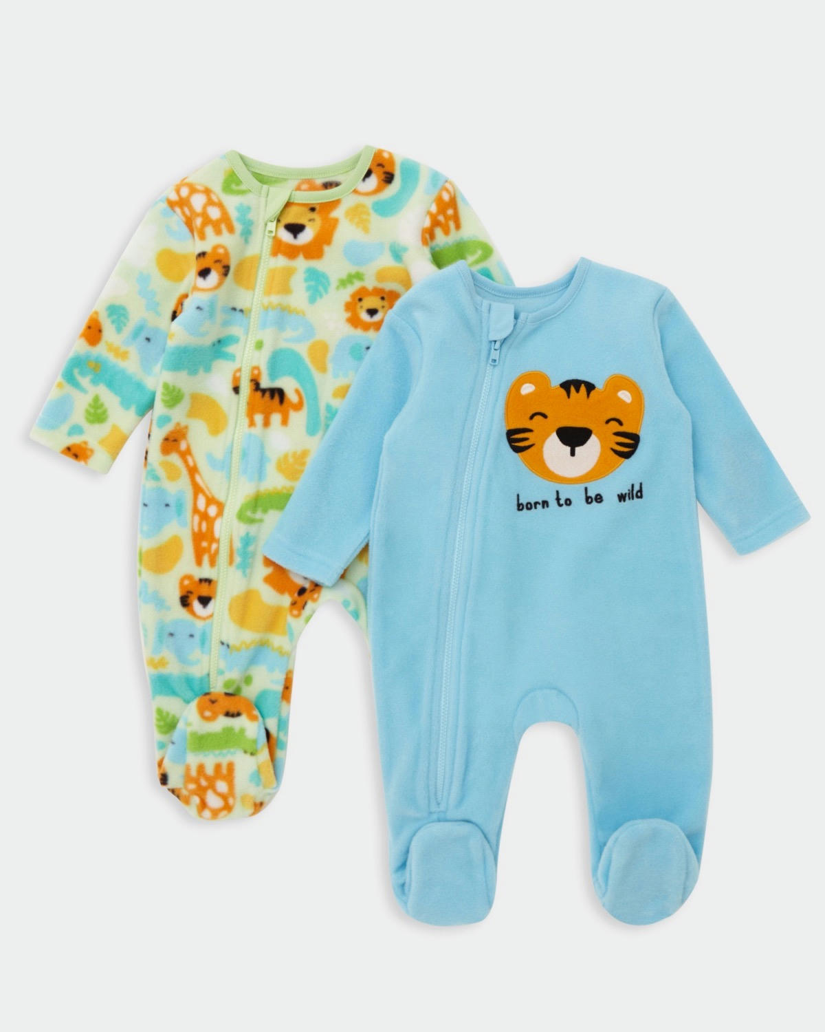 Fleece Sleepsuit - Pack Of 2