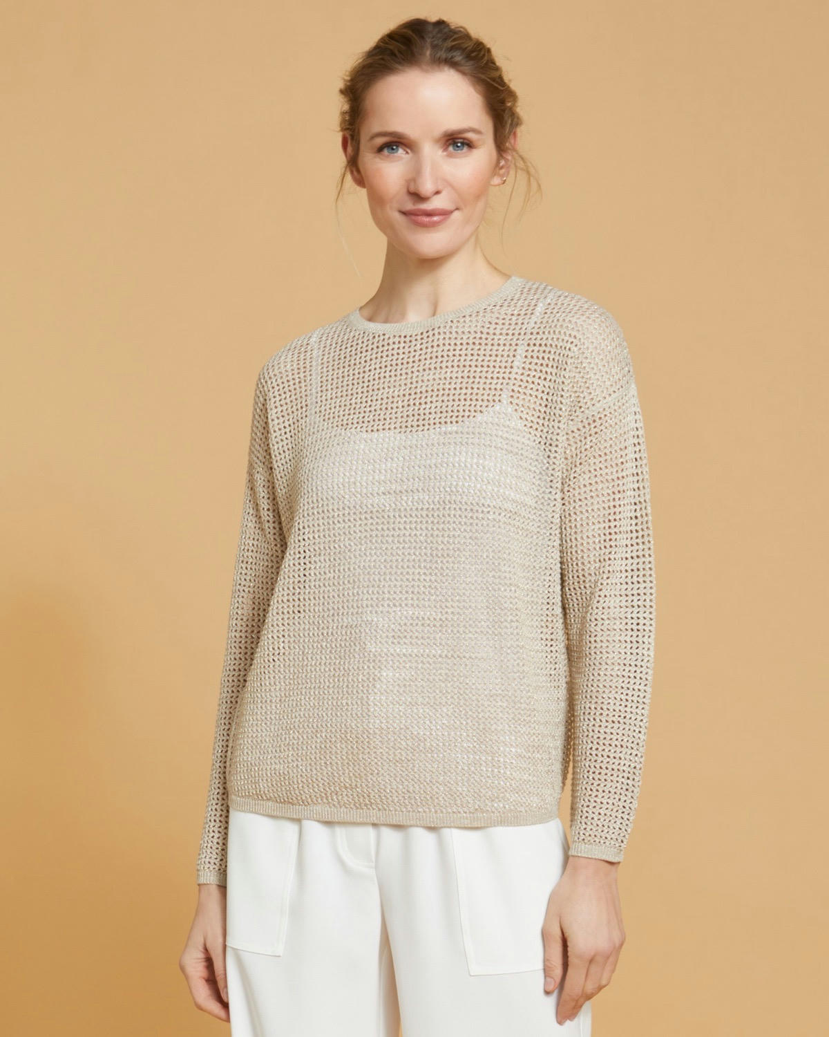 Paul Costelloe Living Studio Stone Lurex Jumper