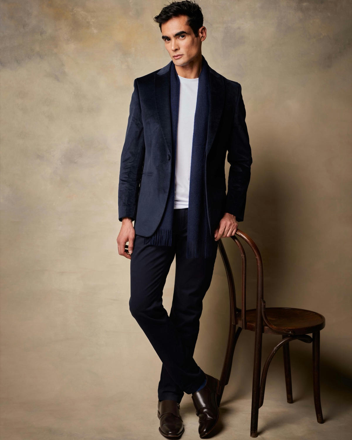 Paul Costelloe Living Navy Twill Trousers