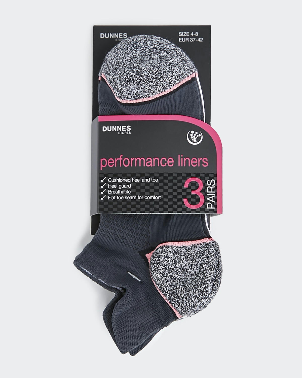 Low Profile Terry Heel-And-Toe Sock - Pack Of 3
