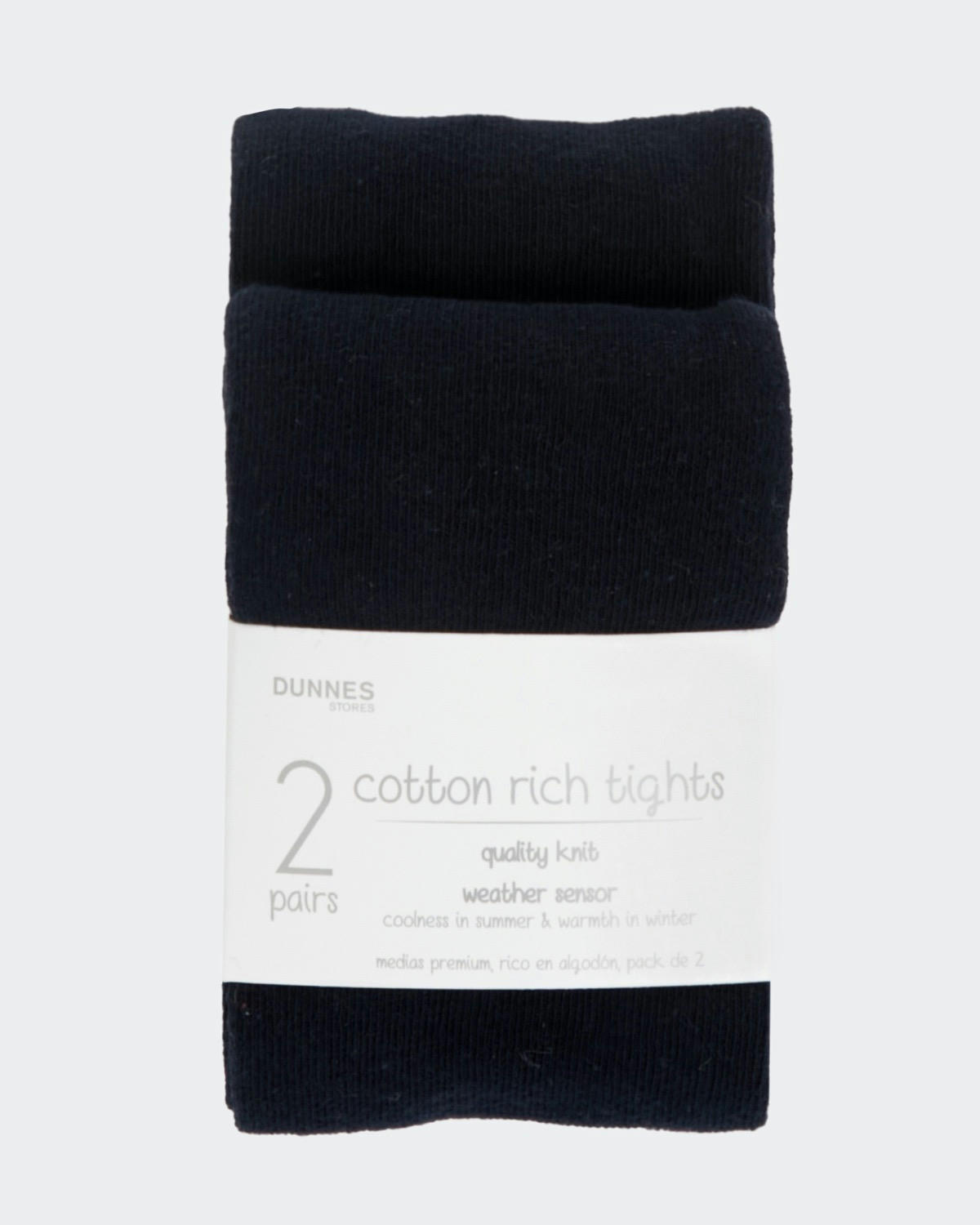 Premium Cotton-Rich Tights - Pack Of 2 - (3-14 Years)