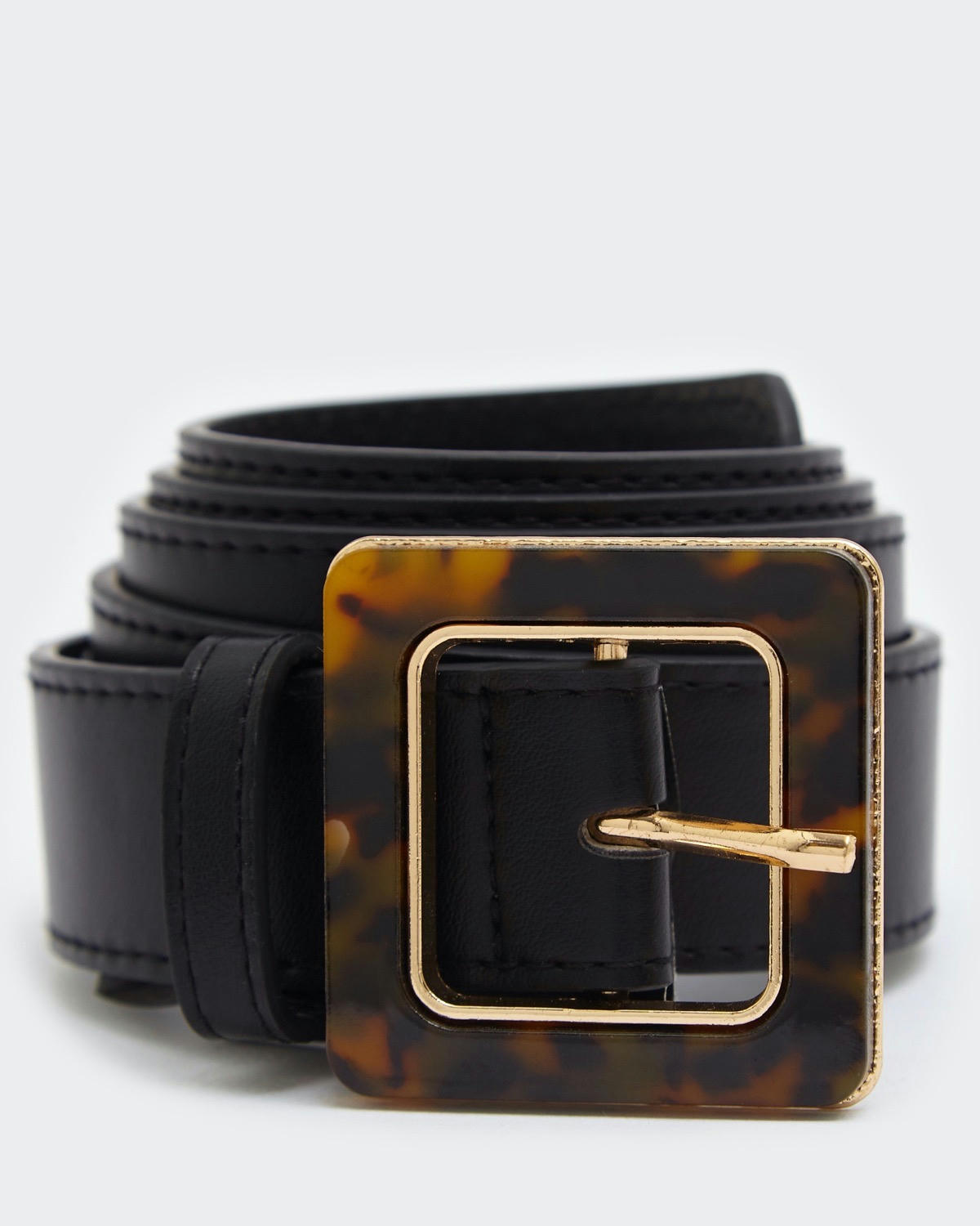 Tortoise Shell Buckle Jeans Belt
