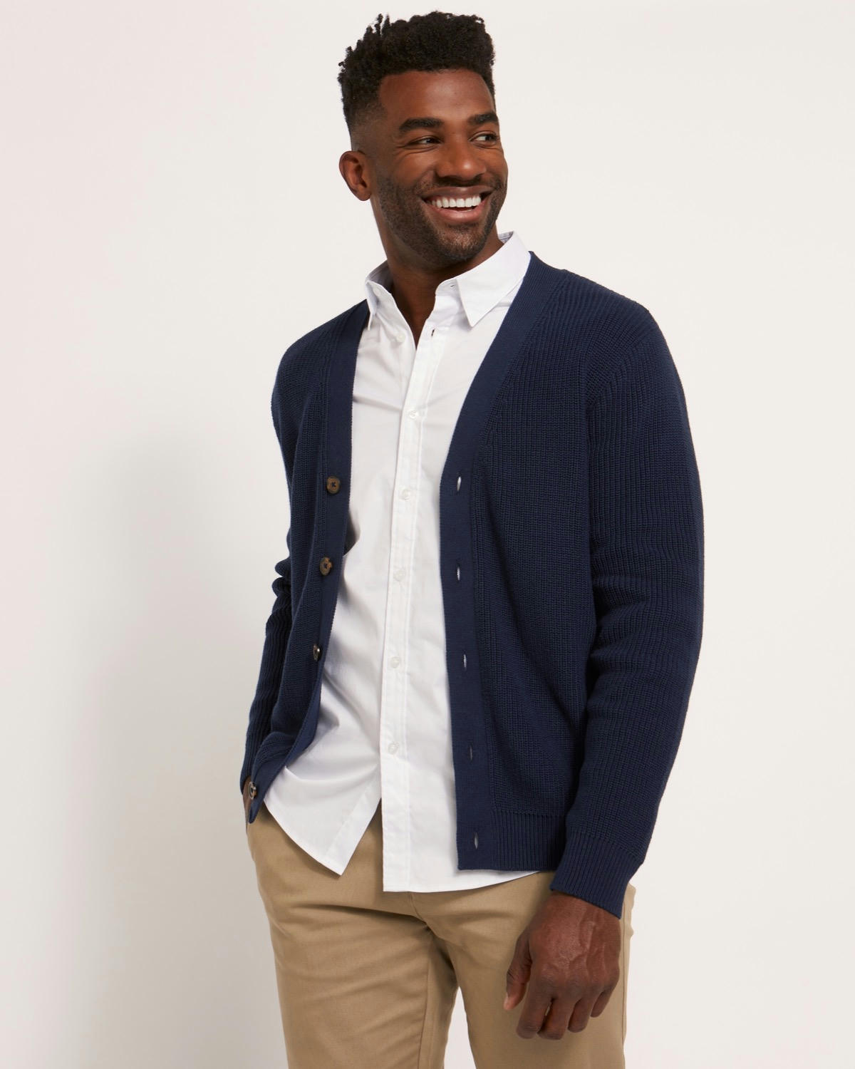 Cotton Ribbed Cardigan