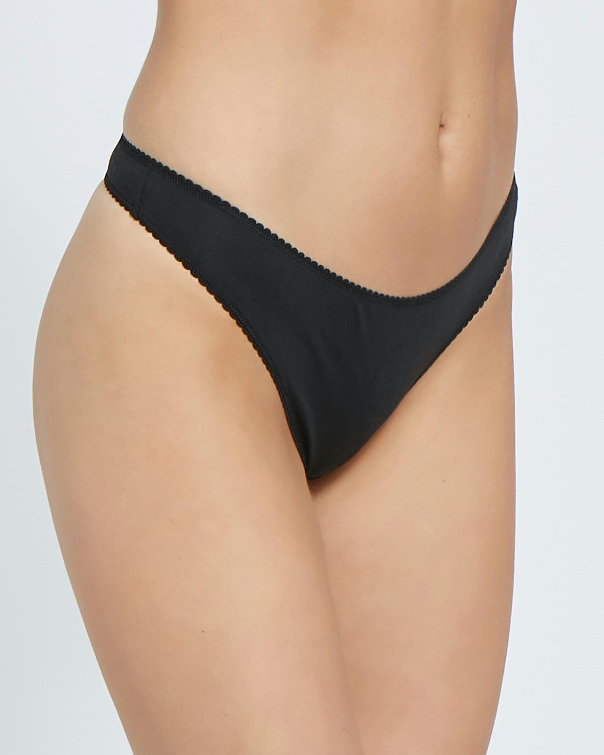 Plain Cotton Rich Thongs - Pack of 5