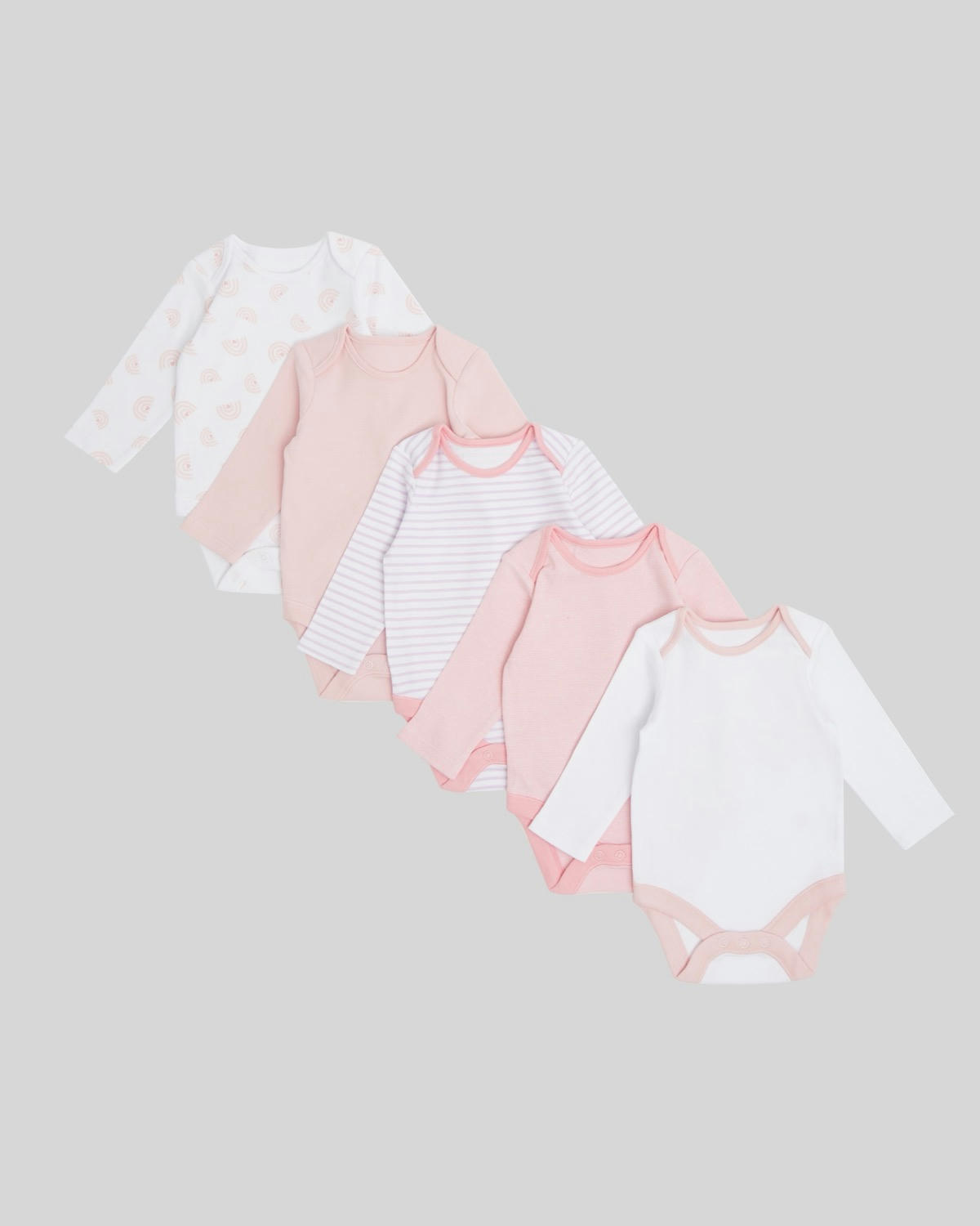 Long-Sleeved Bodysuit - Pack Of 5 (Newborn-3 years)