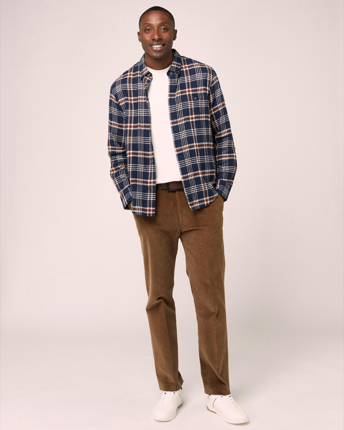 Regular Fit Stretch Corduroy Trousers