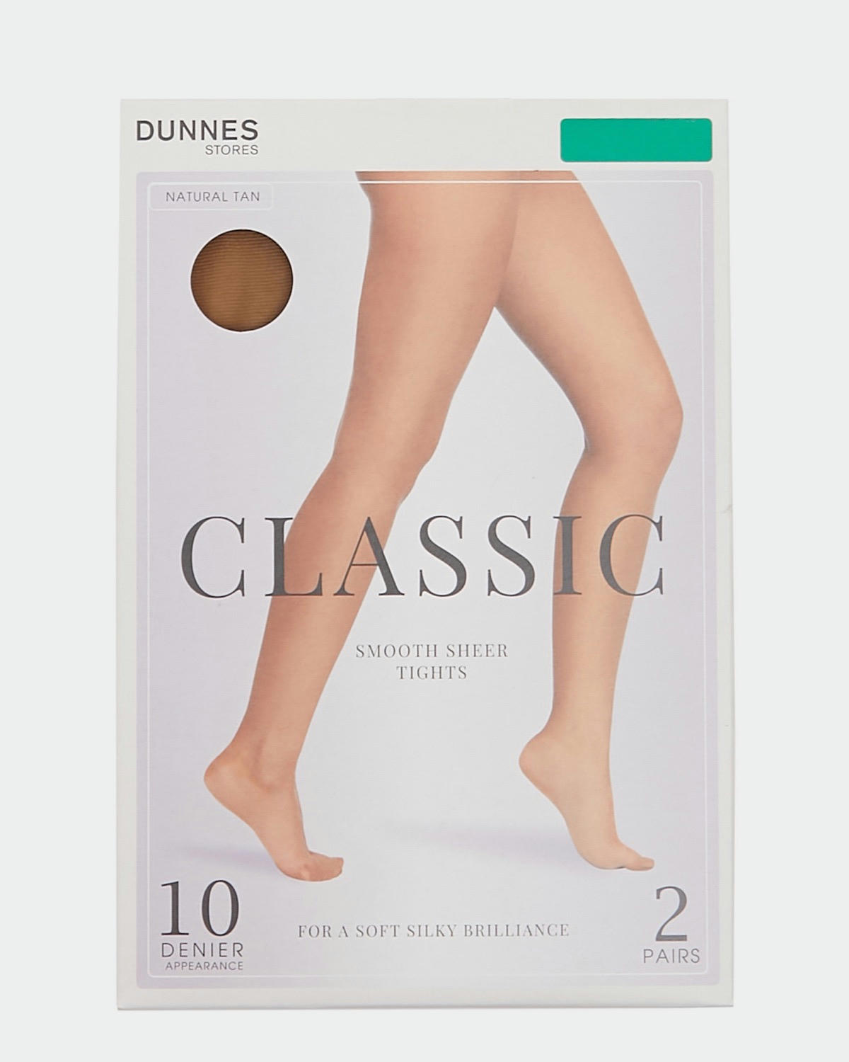 10 Denier Classic Smooth Sheer Tights - Pack Of 2