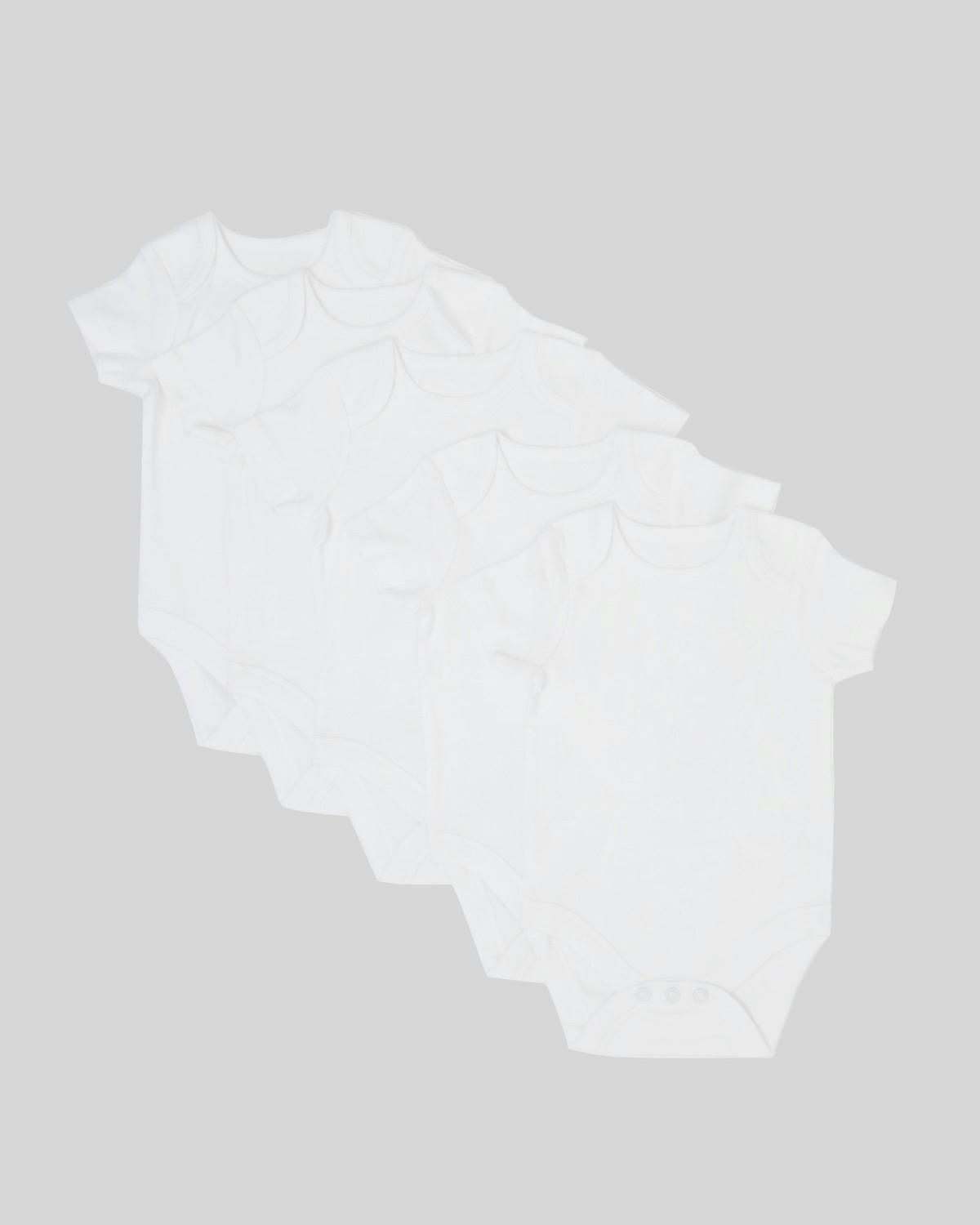 Short-Sleeved Baby Bodysuits - Pack Of 5 (Newborn-3 years)