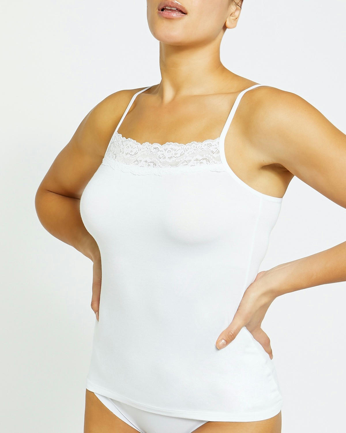 Modal Lace Trim Vest