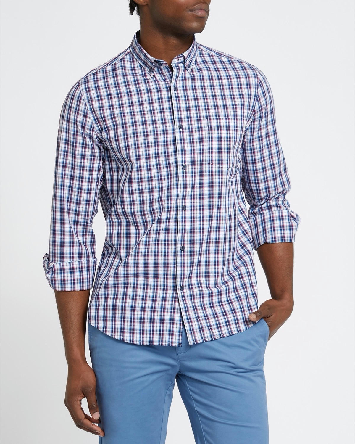 Regular Fit Long-Sleeved Check Shirt