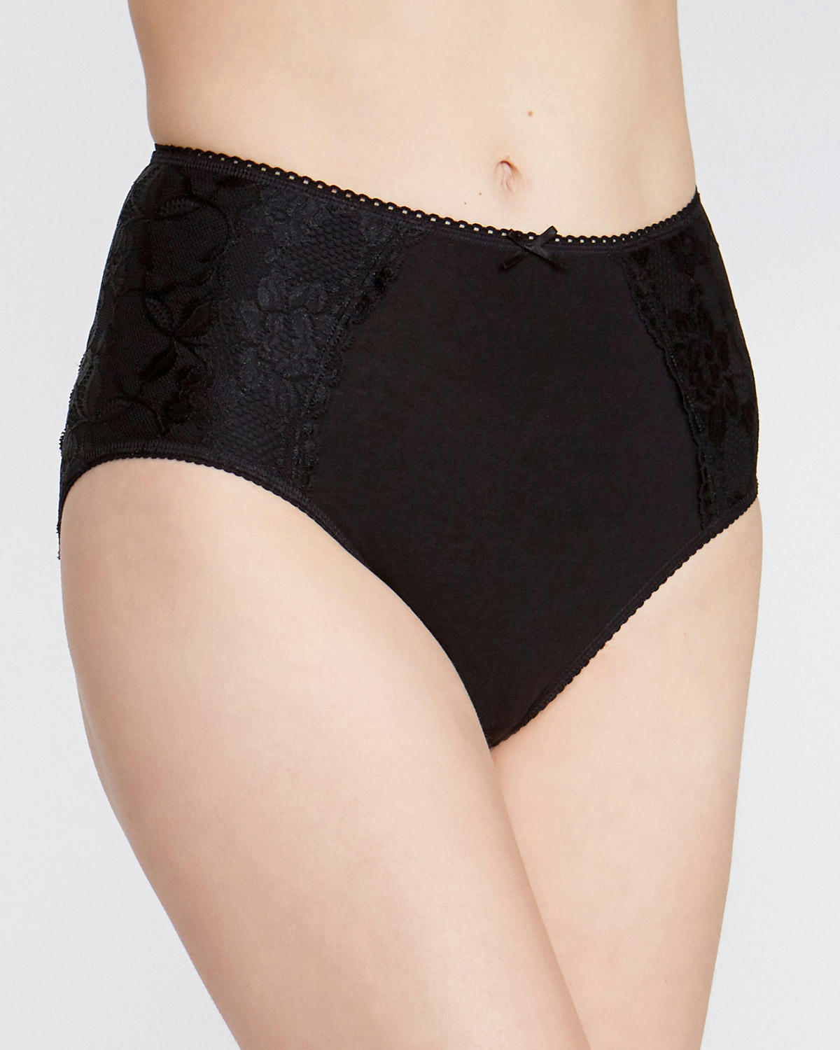 Cotton Side Lace Full Brief