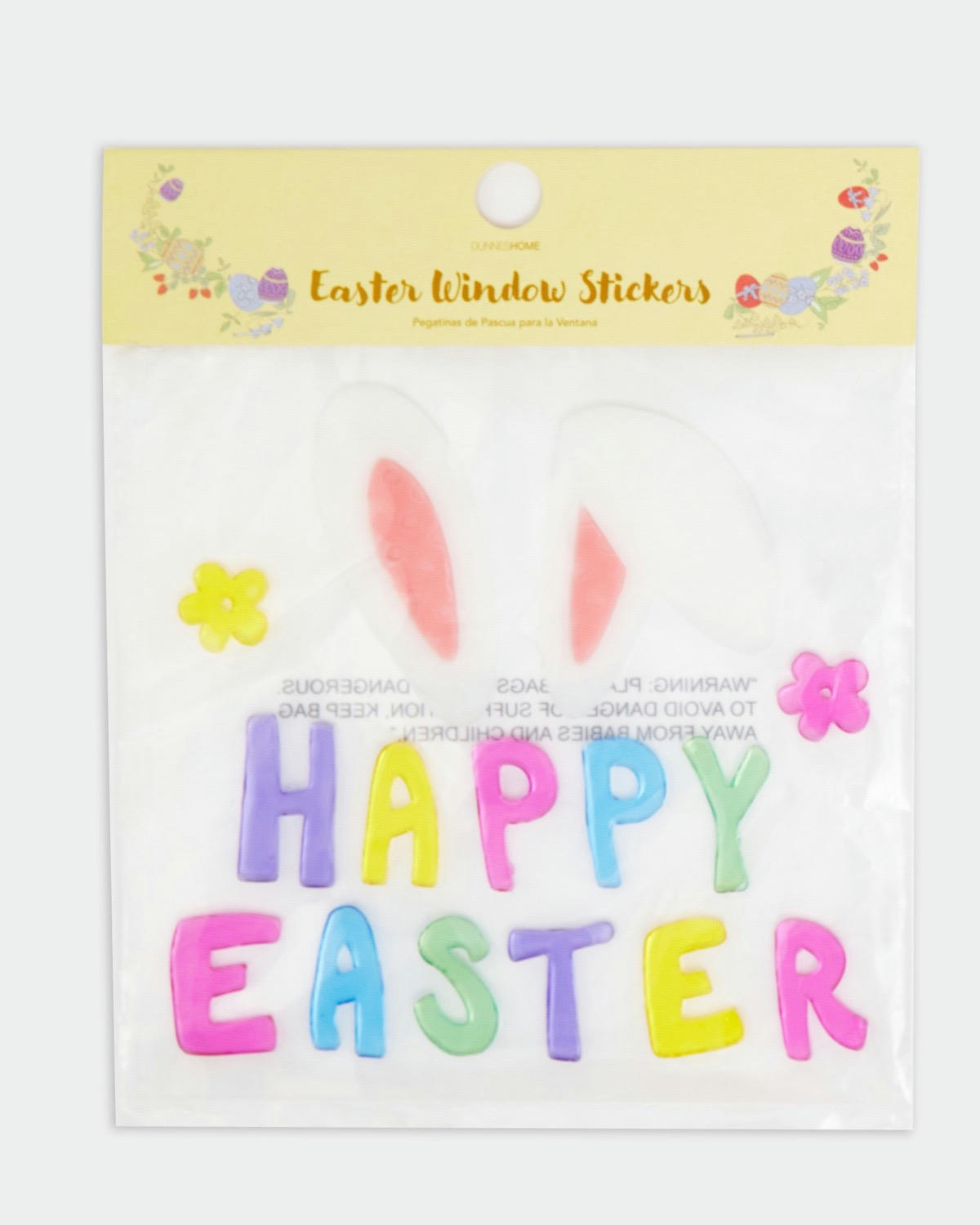 Happy Easter Bunny Ear Gel Stickers