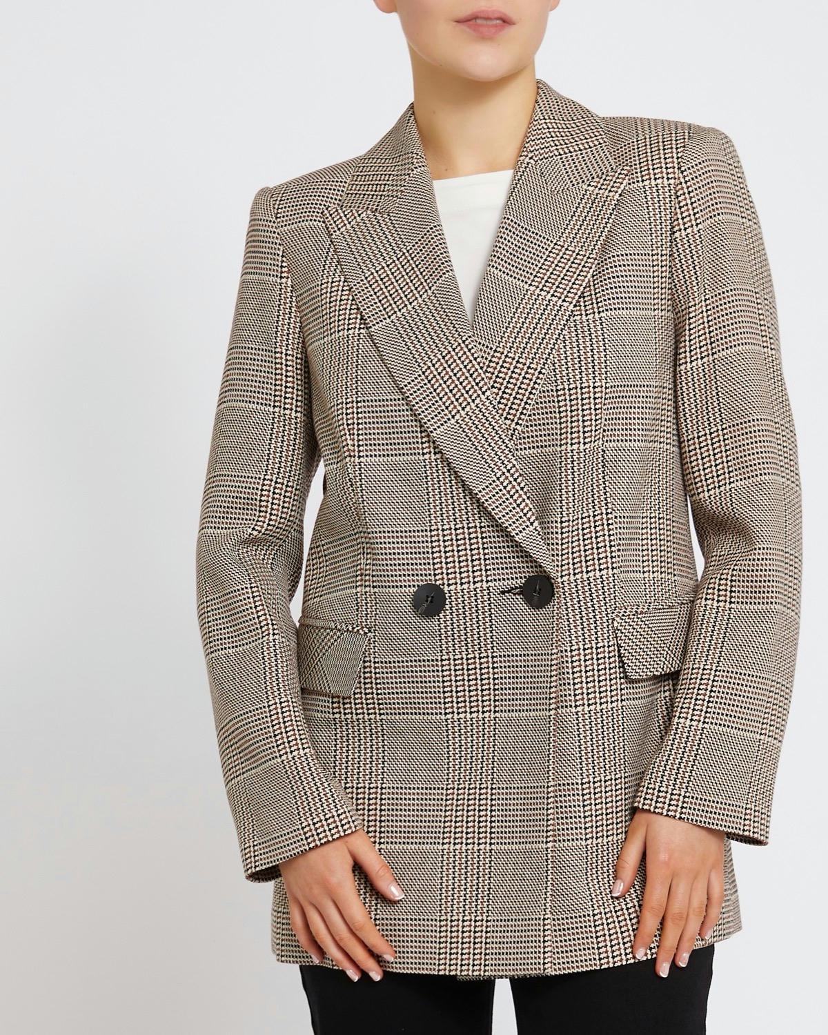 Check Single Breasted Blazer