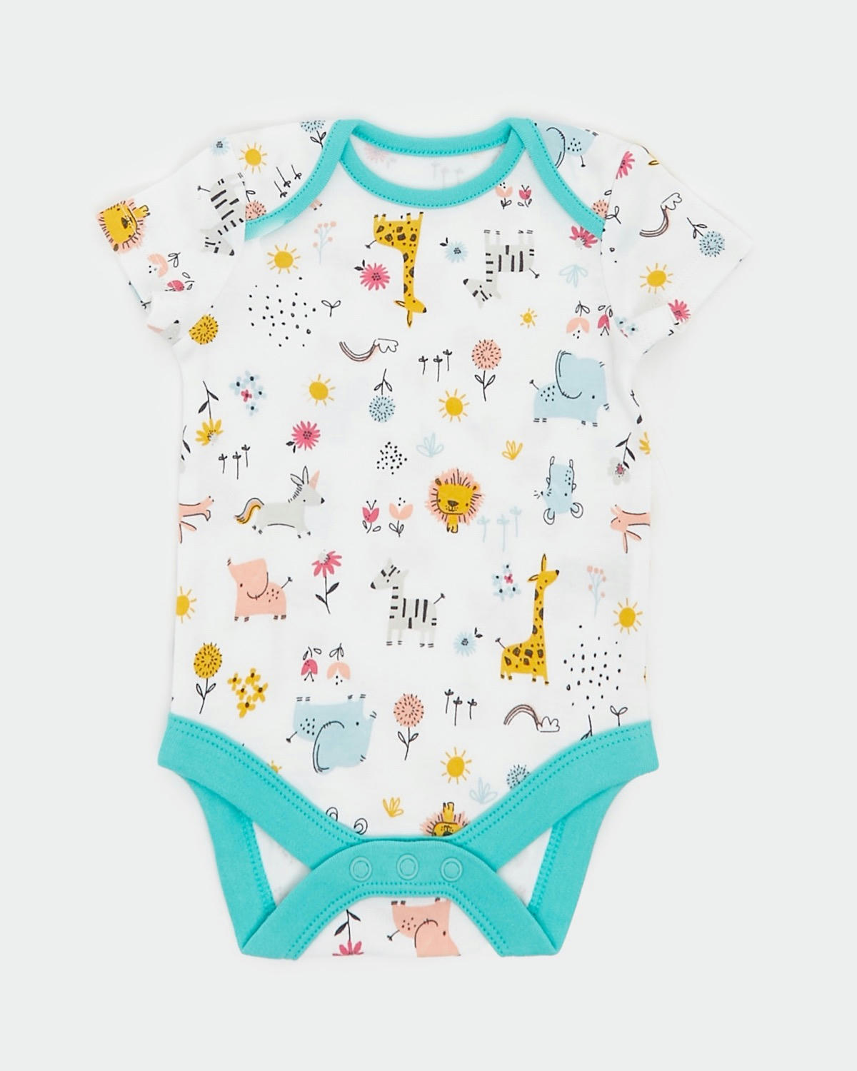 Cotton Short-Sleeved Bodysuits - Pack Of 5 (Newborn-3 Years)