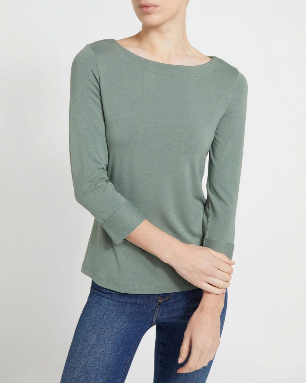 Solid Boatneck Top