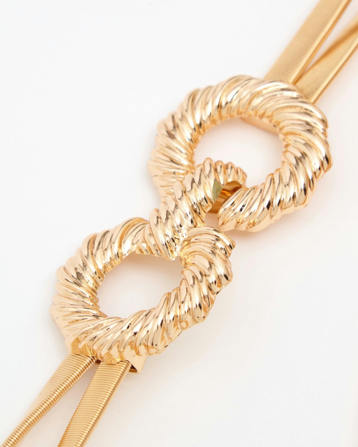 Gold Twist Buckle Waist Belt