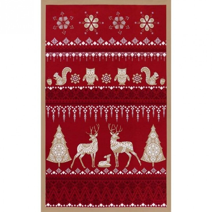 Promenade nordique tea towel