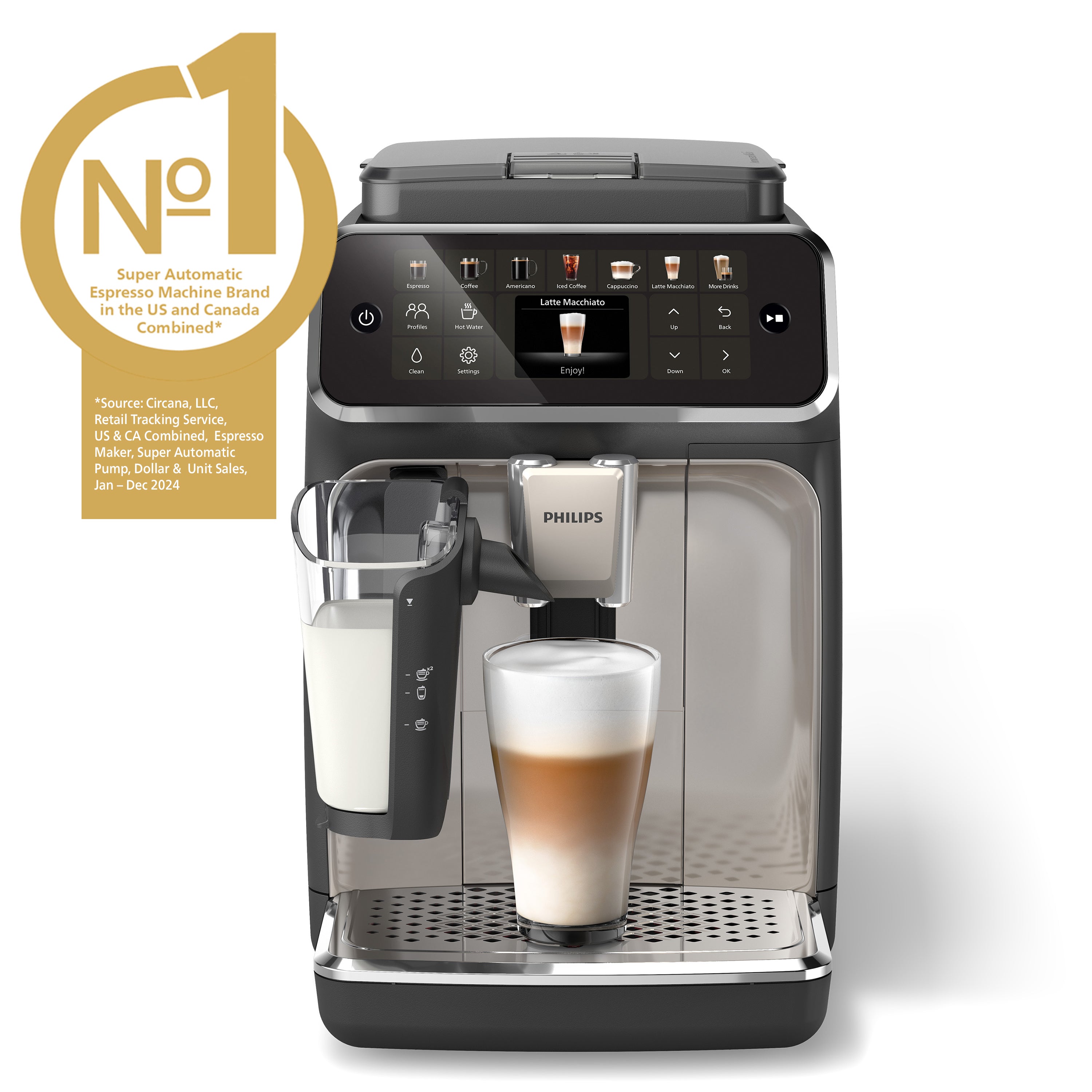 Philips 4400 Series Fully Automatic Espresso Machine - LatteGo