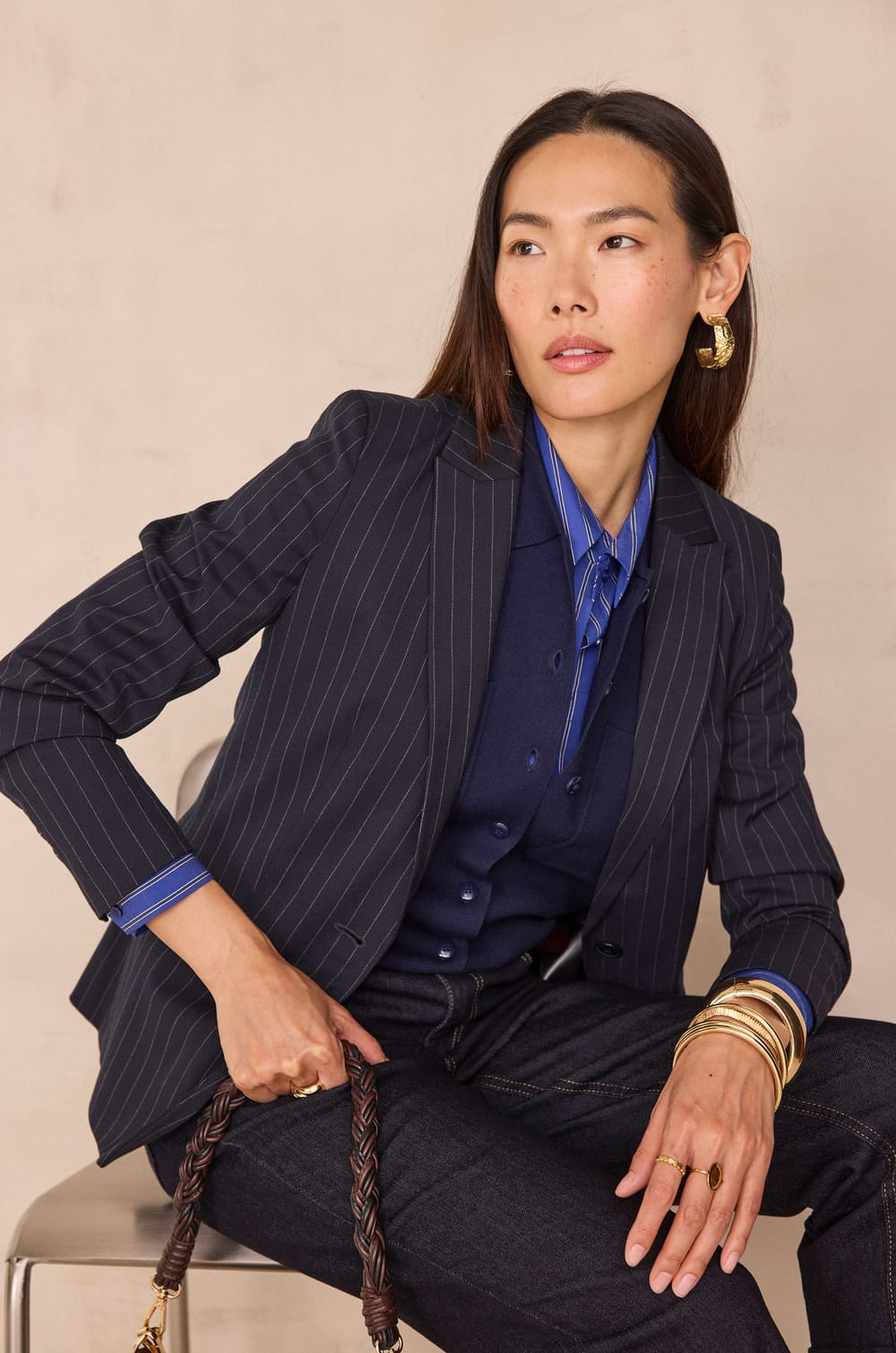 SIMONE striped blazer